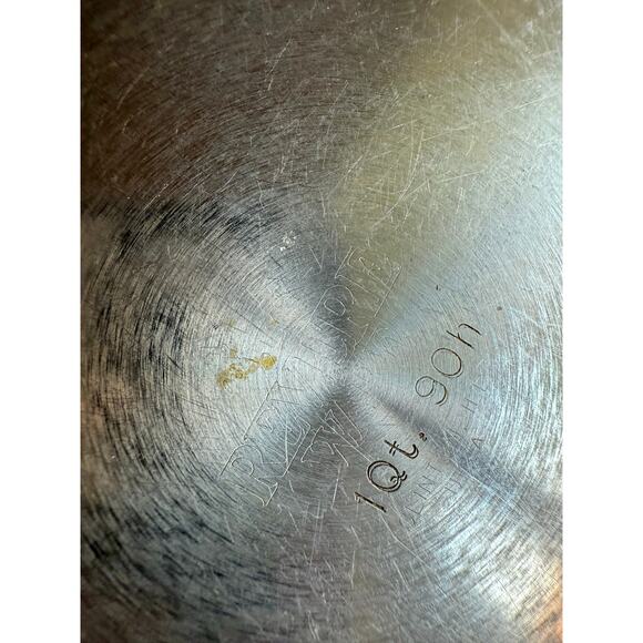 Vintage Revere Ware Stainless Steel 1 Quart Sauce Pan Pot With Lid Black Handle - Picture 5 of 5